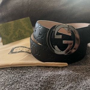 Signature Gucci Belt (Size: 34)